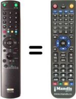 Comandament a distància equivalent Sony KV-32 FX68K