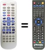 Comandament a distància equivalent Vestel DVD AV RECEIVER