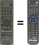 Comandament a distància equivalent Pioneer DVR 433 HK