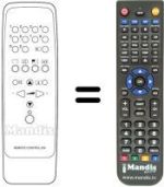 Comandament a distància equivalent Dual TV7001
