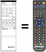 Comandament a distància equivalent Sony KV-1462UB