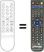 Comandament a distància equivalent Pace DVR500G