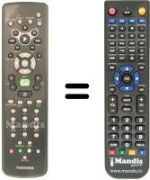 Comandament a distància equivalent Toshiba MEDIACENTER