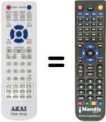 Comandament a distància equivalent Akai TDX-7018