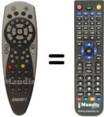 Comandament a distància equivalent Echostar D2400IP