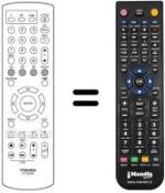 Comandament a distància equivalent Toshiba 28 WD 96 G