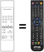 Comandament a distància equivalent Dual TV 7003