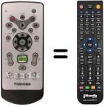 Comandament a distància equivalent Toshiba MEDIACENTER SLIM