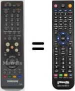 Comandament a distància equivalent Samsung SMT T1040