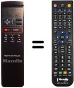 Comandament a distància equivalent Audiosonic MV 2500