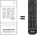 Comandament a distància equivalent NordMende V 303 PSN