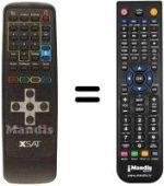 Comandament a distància equivalent Xsat CDTV 410