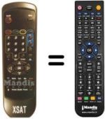Comandament a distància equivalent Xsat CDTV 360