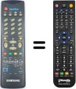 Comandament a distància equivalent Samsung TVP5350FST