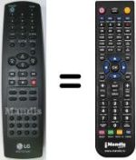 Comandament a distància equivalent LG CB21F60X-TV
