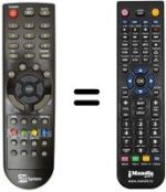Comandament a distància equivalent Telesystem PALCO24 / L07 FULL HD