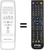 Comandament a distància equivalent Dual TV7001