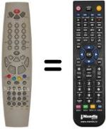 Comandament a distància equivalent Techwood TKD5504MS-TV-DVD-COMBI