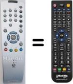 Comandament a distància equivalent Grundig XENTIA 82 FLAT MFW82-430 / 8