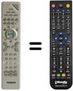 Comandament a distància equivalent Thomson DTH8550E-VCR-DVD-HDD