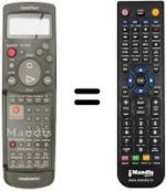 Comandament a distància equivalent Daewoo DVR-G892 HIFI