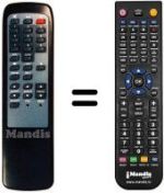 Comandament a distància equivalent Technisat MOBYLSAT2