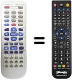Comandament a distància equivalent Vestel DVD-AV RECEIVER