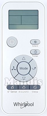 Comandament a dist&agrave;ncia original WHIRLPOOL DG11J2-32 (488000560614)