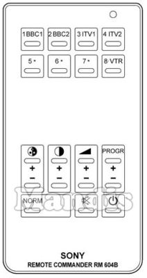 Comandament a distància original SONY RM 604 B (A1009009A)