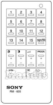 Comandament a distància original SONY RM 605 (A1009022A)