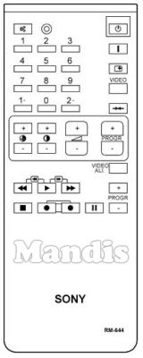 Comandament a distància original SONY RM 644 (A1470728A)