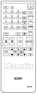 Comandament a distància original SONY RM661 (A1470735A)