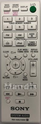 Comandament a distància original SONY RM-AMU149W