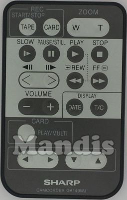 Comandament a distància original SHARP GA149WJ (RRMCGA149WJSA)
