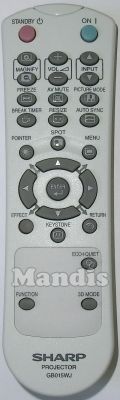 Comandament a distància original SHARP GB015WJ (RRMCGB015WJSB)