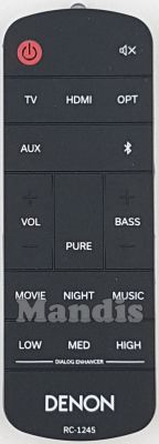 Comandament a dist&agrave;ncia original DENON RC-1245 (919307102600S)
