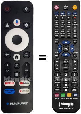 Comandament a dist&agrave;ncia equivalent Blaupunkt 32WGC5520S