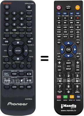 Comandament a distància equivalent Pioneer AXD7634