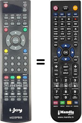 Comandament a dist&agrave;ncia equivalent idi22SPB05