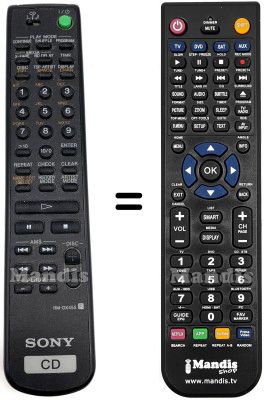 Comandament a distància equivalent Sony RM-DX455
