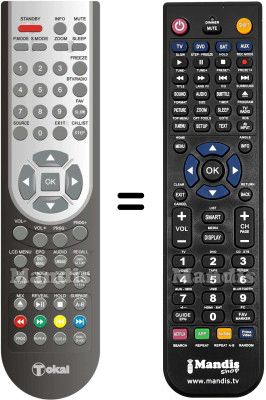 Comandament a dist&agrave;ncia equivalent Tokai007