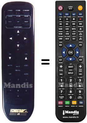 Comandament a dist&agrave;ncia equivalent Echostar AP750