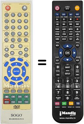 Comandament a dist&agrave;ncia equivalent SS-2245CD-DVD