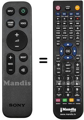 Comandament a distància equivalent Sony HVS50024