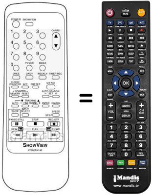 Comandament a distància equivalent Sinudyne SV 9088