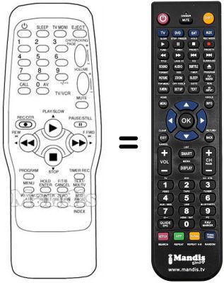 Comandament a dist&agrave;ncia equivalent Roadstar TLV 1081 XT