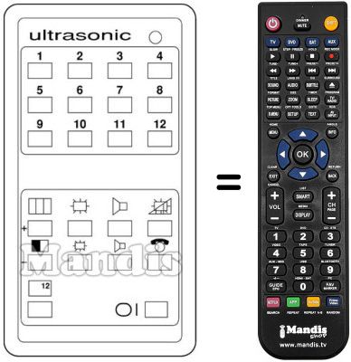 Comandament a dist&agrave;ncia equivalent 3405 / 0120.37