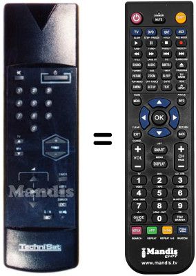 Comandament a distància equivalent 100 TS 004