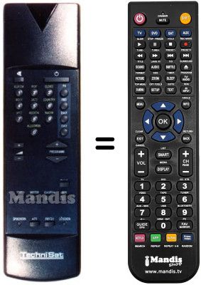 Comandament a distància equivalent 100 TS 009