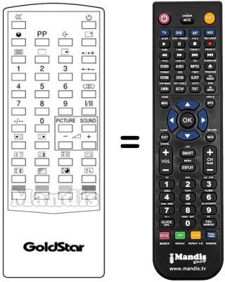Comandament a distància equivalent 105-077A